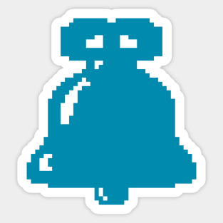 Blue Christmas bell pixel art Sticker